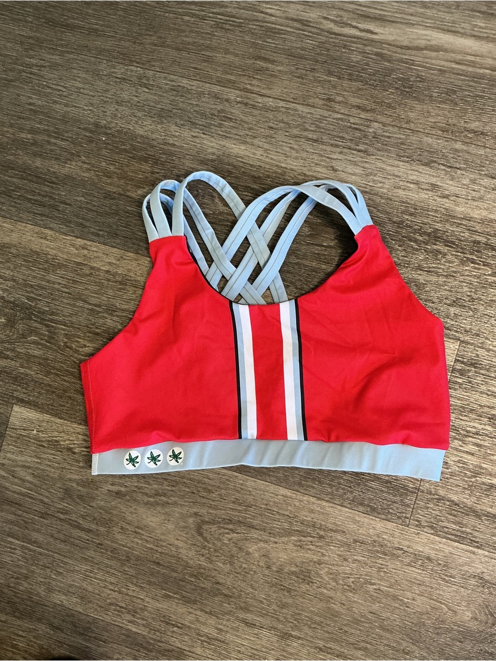 Ohio State Buckeyes Sports Bra with Crisscross Back